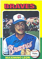 1975 Topps Mini Baseball Cards      442     Maximino Leon RC
